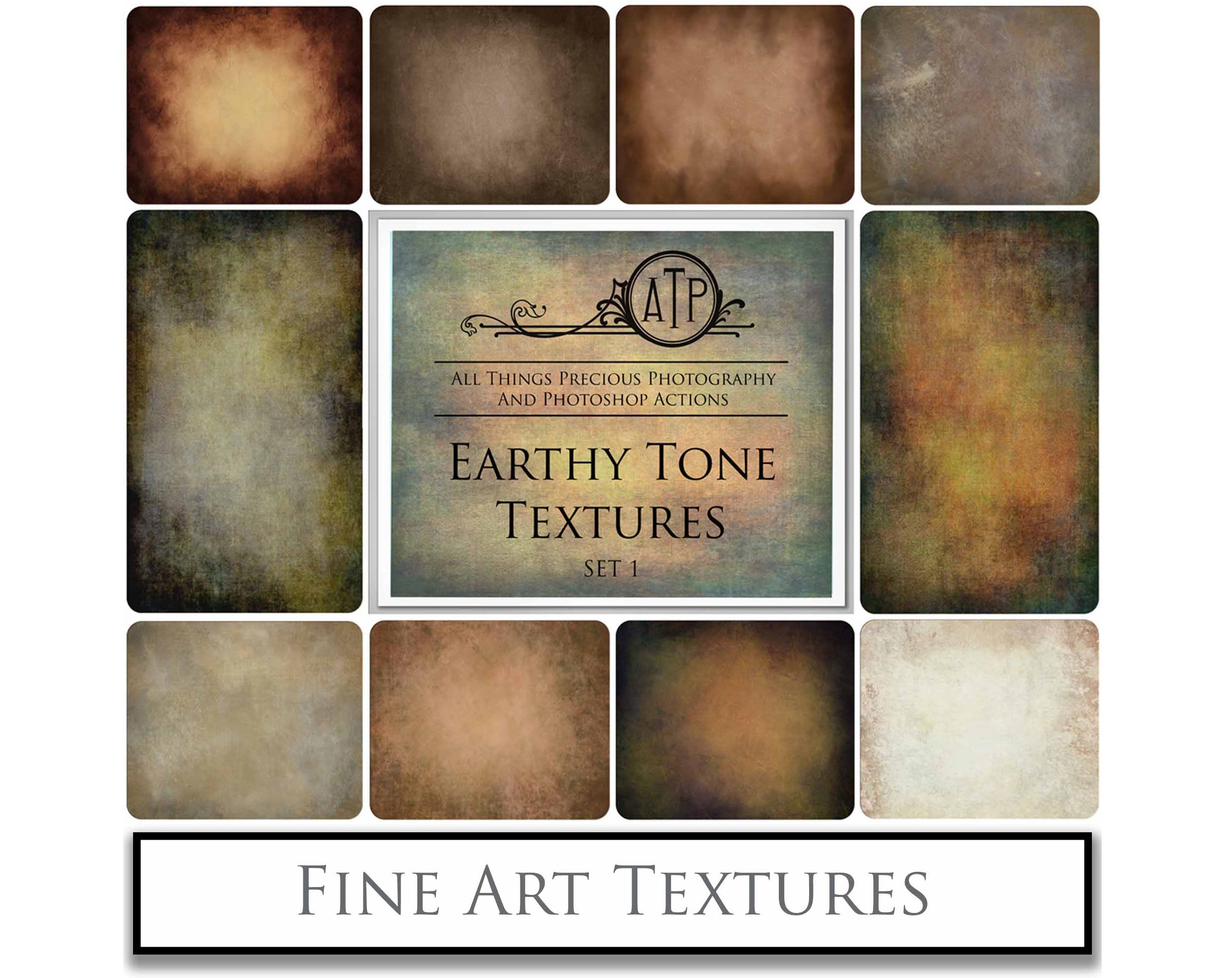 Earth fine art textures.Rich, warm colour tints. Texture for photographers and digital editing. Photo Overlays. Antique, Vintage, Grunge, Light, Dark Bundle. Textured printable Canvas, Colour, Monochrome, Bundle. High resolution, 300dpi Graphic Assets for photography, digital scrapbooking and design. By ATP Textures