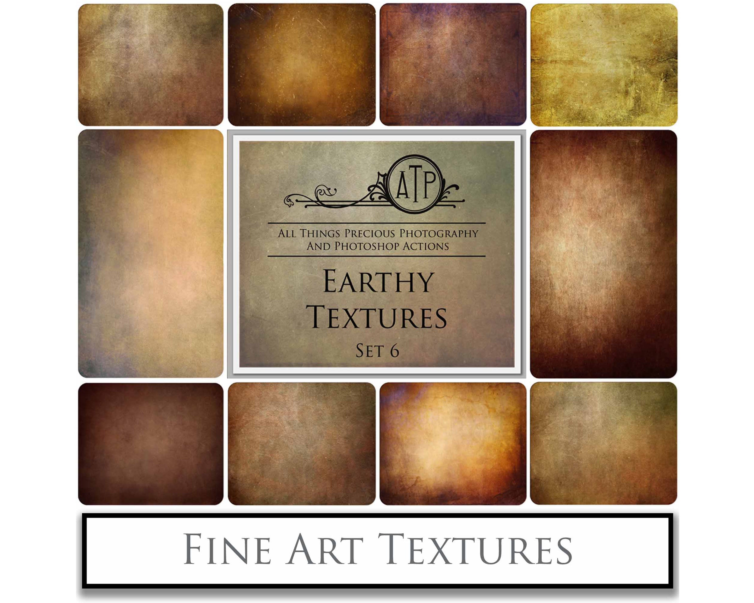 Earth fine art textures. Rich, warm colour tints. Texture for photographers and digital editing. Photo Overlays. Antique, Vintage, Grunge, Light, Dark Bundle. Textured printable Canvas, Colour, Monochrome, Bundle. High resolution, 300dpi Graphic Assets for photography, digital scrapbooking and design. By ATP Textures