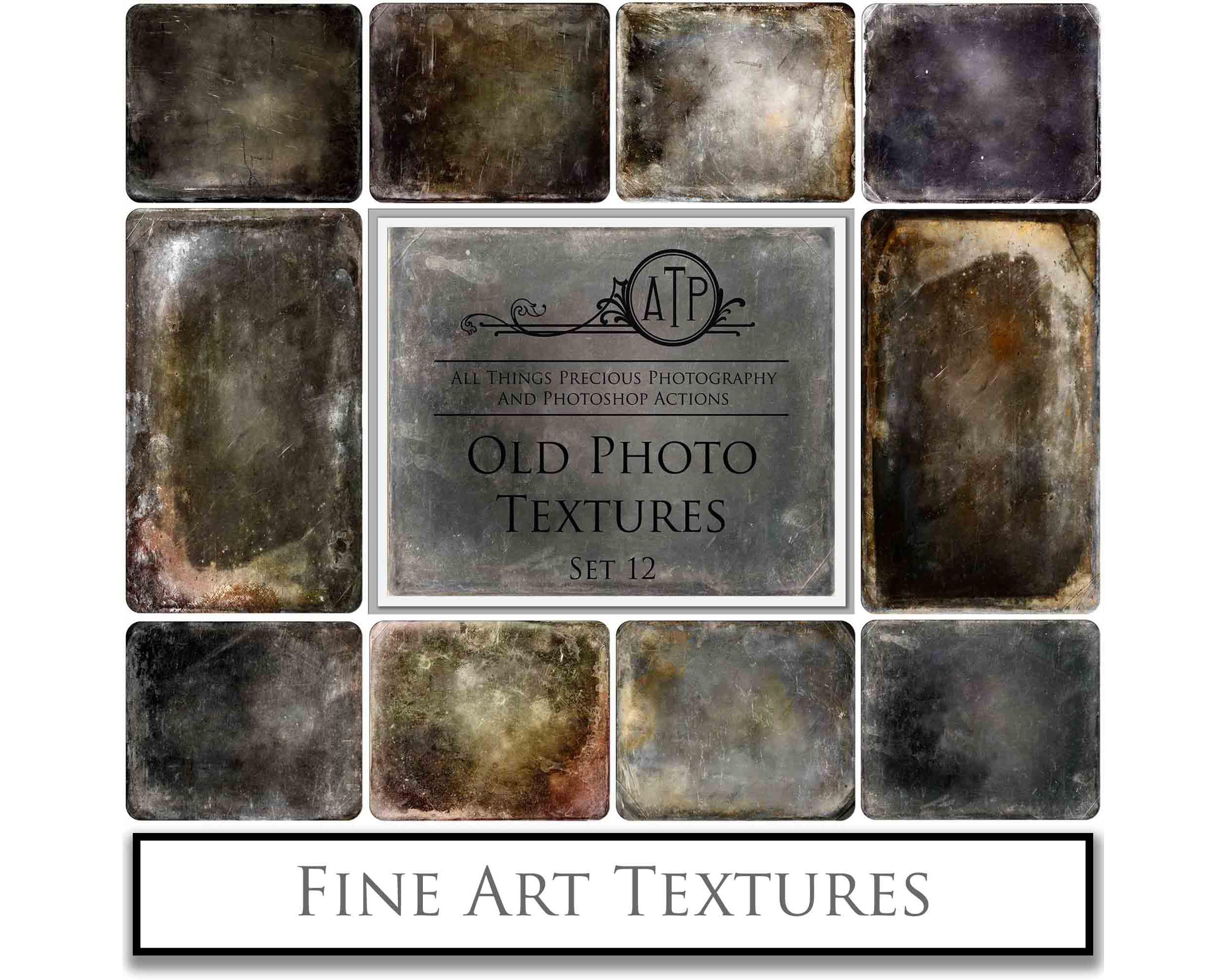 Old Photo Textures Frame. Tintype  Digital Backdrop. Fine art texture for photographers. Photo Overlays. Antique, Old World, Grunge, Abstract wall decor bundle. Textured Background. Printable backdrop, Print Bundle. High resolution, 300dpi Graphic Assets for photography, scrapbooking, design. By ATP Textures