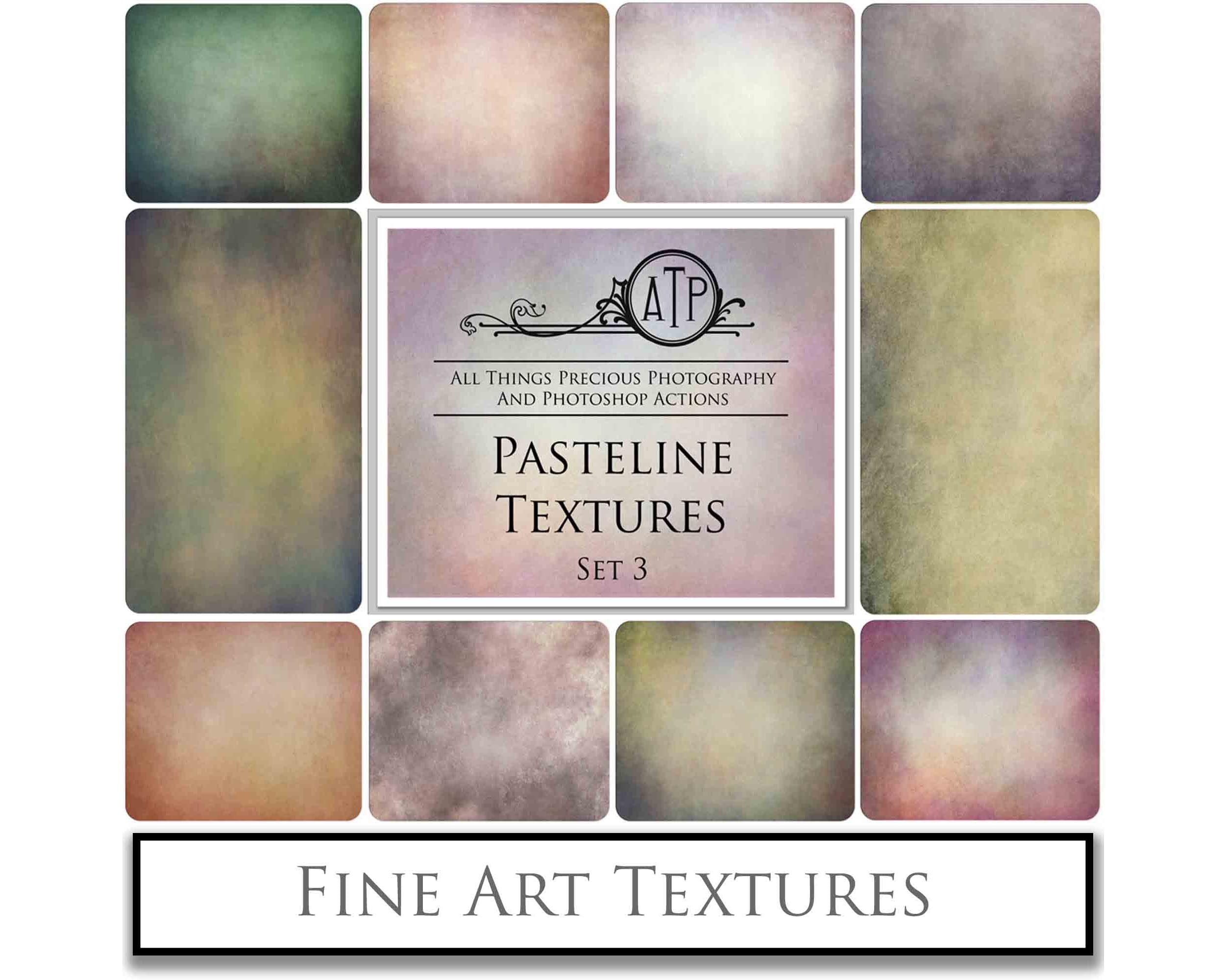 Pastel textures. Fine art texture for photographers, digital editing. Photo Overlays. Antique, Vintage, Grunge, Light, Dark Bundle. Textured printable Canvas, Colour, black and white, Bundle. High resolution, 300dpi Graphic Assets for photography, digital scrapbooking and design. By ATP Textures
