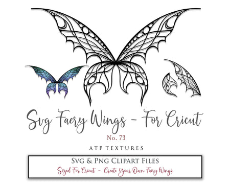 SVG & PNG Fairy/Angel Wing files for Cricut, Silhouette Cameo and other Cutting Machines. Create wearable fairy wings, all sizes. Perfect for Halloween Costumes, Fantasy, Cosplay, Photography. Prints, Wedding, Engagement, Baby Shower invitations, Sublimation Printing, Clip Art and more. Cut and assemble. ATP Textures.