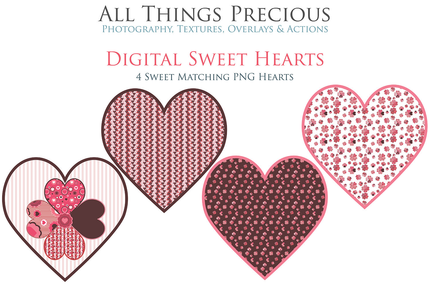 SWEET HEART Digital Papers Set 6 FREE DOWNLOAD