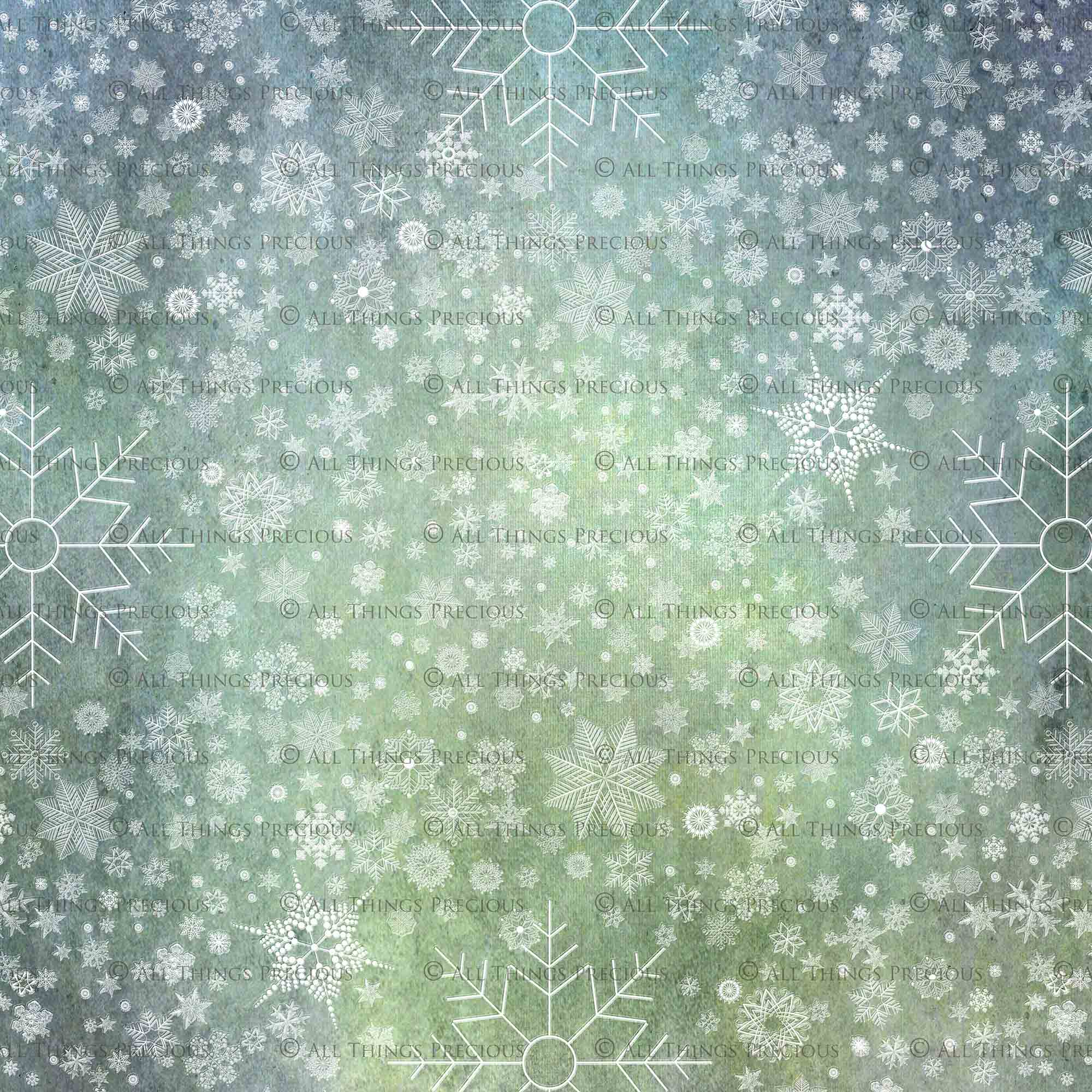 FROST & SNOW Digital Papers - GREEN