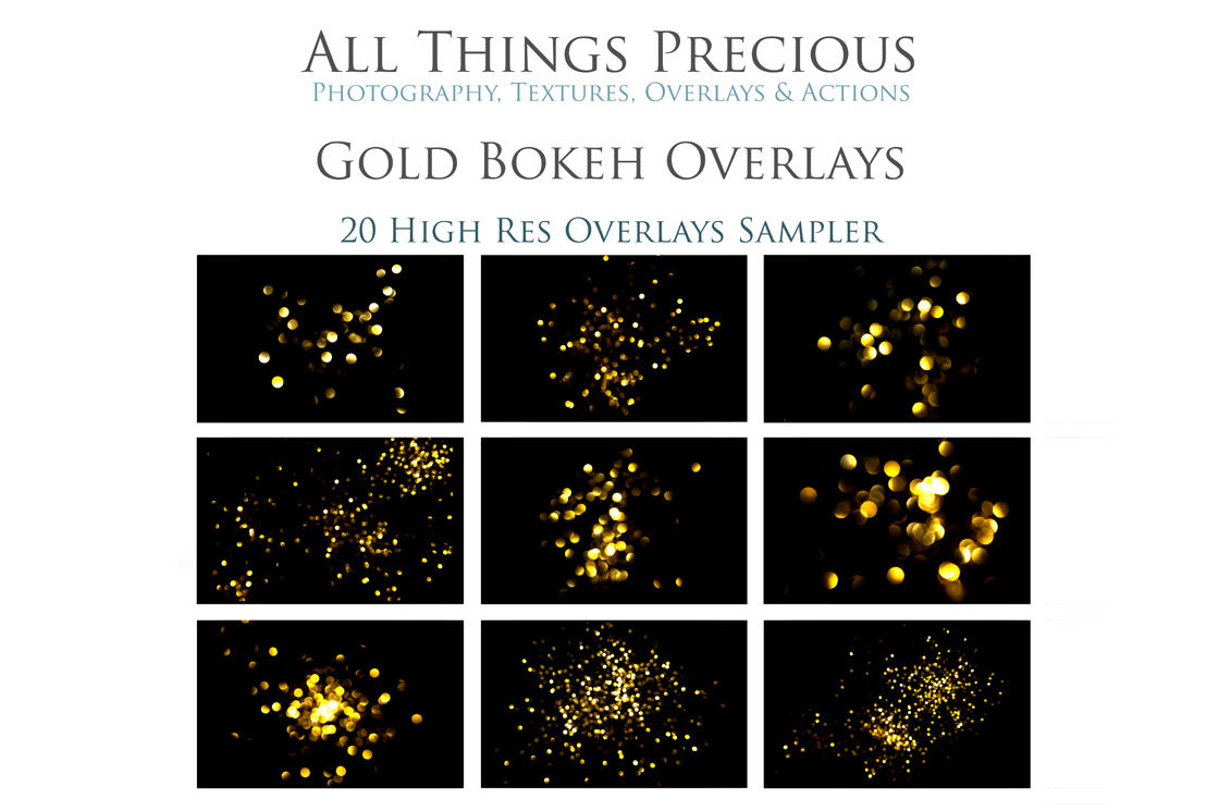 45 Bokeh overlays for photography, digital artists and scrapbooking. High resolution, digital background, Fine art photo overlays by ATP textures.