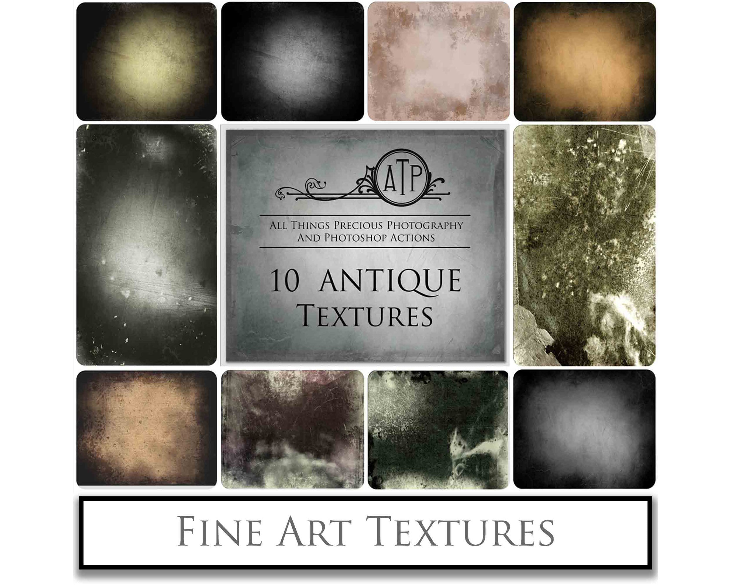 Fine Art Textures for photographers and digital editing. Photo Overlays. Antique Vintage style. By ATP Textures
