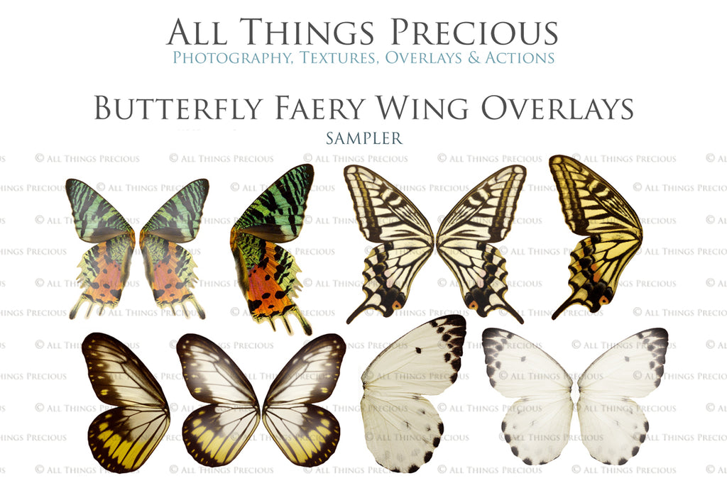 Digital Fairy Wing Overlays clipart. Png transparent see through files for photoshop. Photography editing. High resolution, 300dpi. Printable, Photography Graphic Assets, add on stock resources. Scrapbooking design. Fairy Photographer edit tools. Colourful. ATP Textures. Overlays. Actions, Printable design.