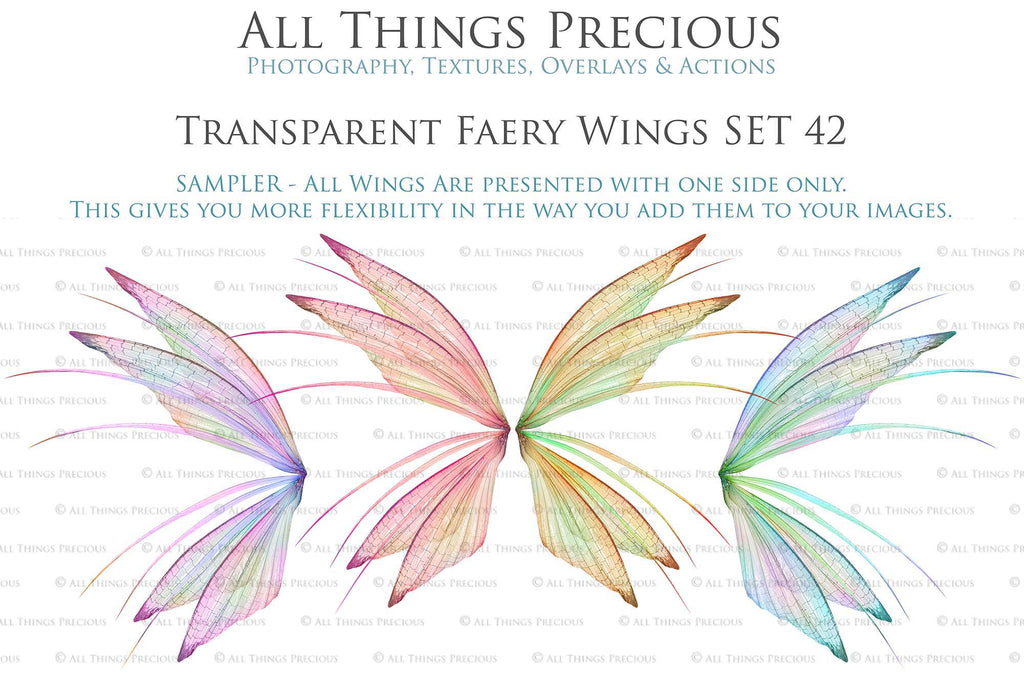 Digital Fairy Wings Overlays clipart. Png transparent see through files for photoshop. Butterfly Angel, Color, Print Photography editing. High resolution, 300dpi. Printable, Photography Graphic design assets, add on stock resources. Magical Scrapbooking design. Faery Photographer edit. Colorful Big Bundle. ATP Textures