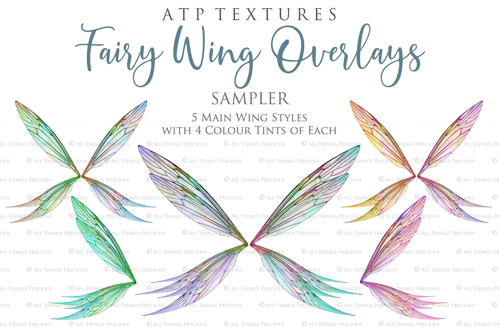 Digital Fairy Wings Overlays clipart. Png transparent see through files for photoshop. Butterfly Angel, Color, Print Photography editing. High resolution, 300dpi. Printable, Photography Graphic design assets, add on stock resources. Magical Scrapbooking design. Faery Photographer edit. Colorful Big Bundle. ATP Textures