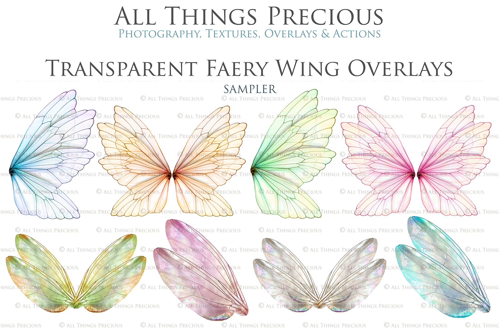 Digital Fairy Wings Overlays clipart. Png transparent see through files for photoshop. Butterfly Angel, Color, Print Photography editing. High resolution, 300dpi. Printable, Photography Graphic design assets, add on stock resources. Magical Scrapbooking design. Faery Photographer edit. Colorful Big Bundle. ATP Textures