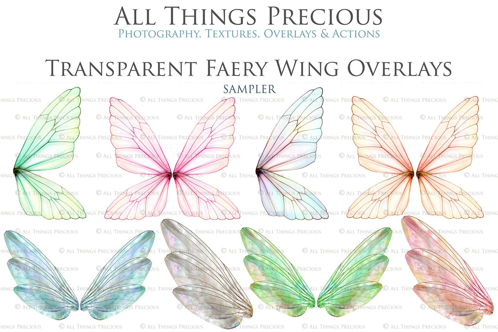 Digital Fairy Wing Overlays clipart. Png transparent see through files for photoshop. Butterfly Angel, Color, Print Photography editing. High resolution, 300dpi. Printable, Photography Graphic design assets, add on stock resources. Magical Scrapbooking design. Fairy Photographer edit. Colorful Big Bundle. ATP Textures.