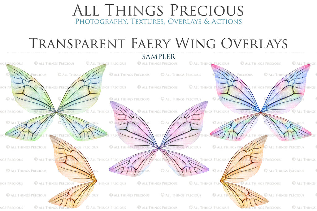 Digital Fairy Wings Overlays clipart. Png transparent see through files for photoshop. Butterfly Angel, Color, Print Photography editing. High resolution, 300dpi. Printable, Photography Graphic design assets, add on stock resources. Magical Scrapbooking design. Faery Photographer edit. Colorful Big Bundle. ATP Textures