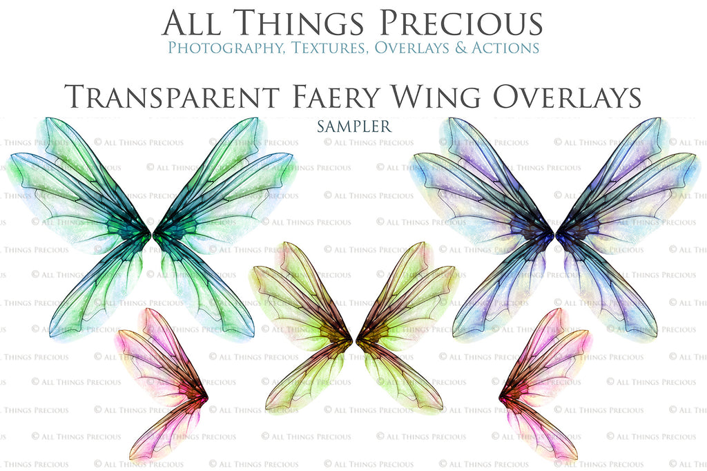 Digital Fairy Wings Overlays clipart. Png transparent see through files for photoshop. Butterfly Angel, Color, Print Photography editing. High resolution, 300dpi. Printable, Photography Graphic design assets, add on stock resources. Magical Scrapbooking design. Faery Photographer edit. Colorful Big Bundle. ATP Textures