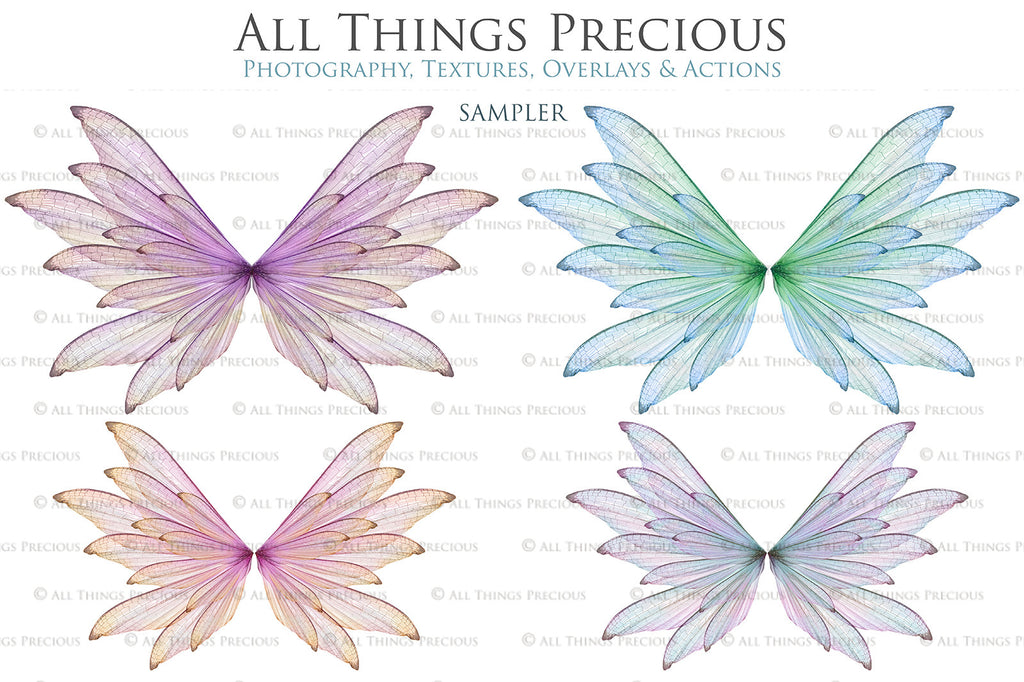 Digital Fairy Wings Overlays clipart. Png transparent see through files for photoshop. Butterfly Angel, Color, Print Photography editing. High resolution, 300dpi. Printable, Photography Graphic design assets, add on stock resources. Magical Scrapbooking design. Faery Photographer edit. Colorful Big Bundle. ATP Textures