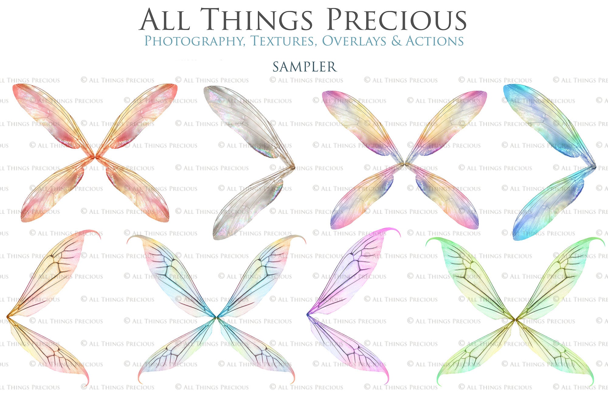 Digital Fairy Wing Overlays clipart. Png transparent see through files for photoshop. Butterfly Angel, Color, Print Photography editing. High resolution, 300dpi. Printable, Photography Graphic design assets, add on stock resources. Magical Scrapbooking design. Fairy Photographer edit. Colorful Big Bundle. ATP Textures.