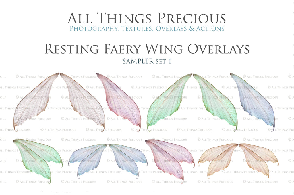 Digital Fairy Wing Overlays clipart. Png transparent see through files for photoshop. Butterfly Angel, Color, Print Photography editing. High resolution, 300dpi. Printable, Photography Graphic design assets, add on stock resources. Magical Scrapbooking design. Fairy Photographer edit. Colorful Big Bundle. ATP Textures.