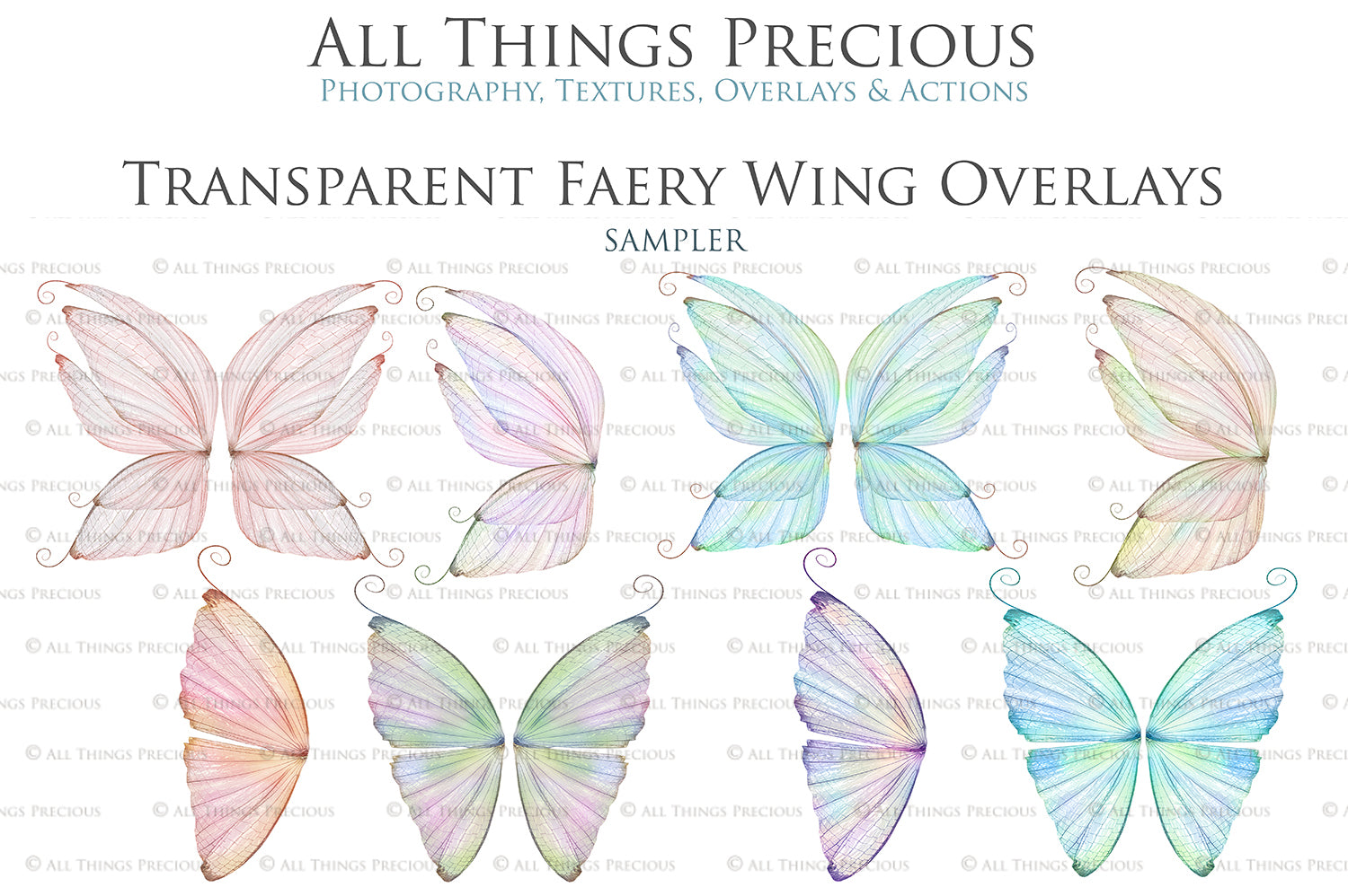 Digital Fairy Wing Overlays clipart. Png transparent see through files for photoshop. Butterfly Angel, Color, Print Photography editing. High resolution, 300dpi. Printable, Photography Graphic design assets, add on stock resources. Magical Scrapbooking design. Fairy Photographer edit. Colorful Big Bundle. ATP Textures.