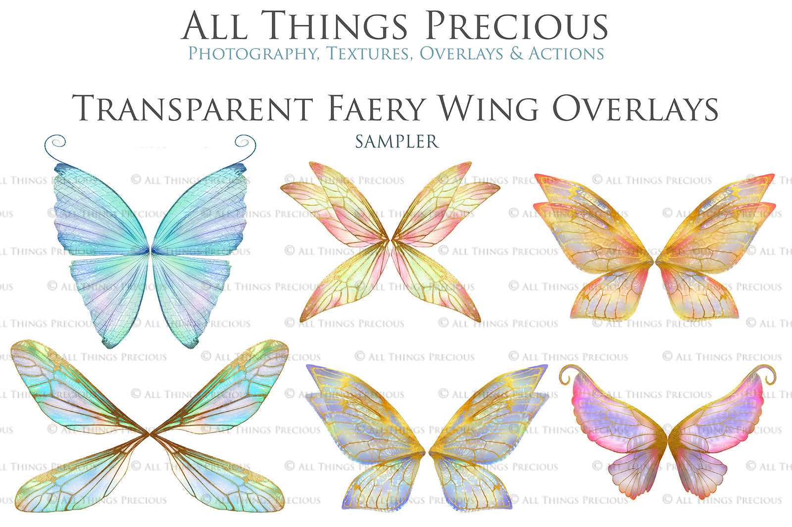Fairy Wings Overlays For Photography, Photoshop, Digital art and Creatives. Transparent, high resolution wings for photographers. These are gorgeous PNG overlays for fantasy digital art and Child portraiture. colour, White fairy wings. Photo Overlays. Digital download. Graphic effects. ATP Textures