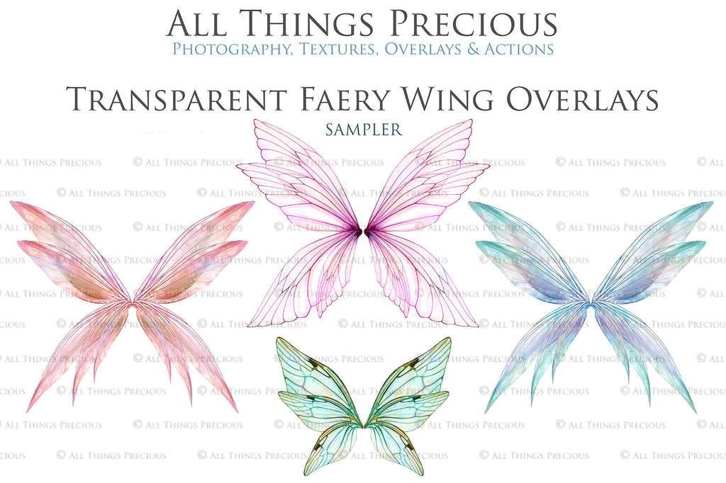 Fairy Wings Overlays For Photography, Photoshop, Digital art and Creatives. Transparent, high resolution wings for photographers. These are gorgeous PNG overlays for fantasy digital art and Child portraiture. colour, White fairy wings. Photo Overlays. Digital download. Graphic effects. ATP Textures