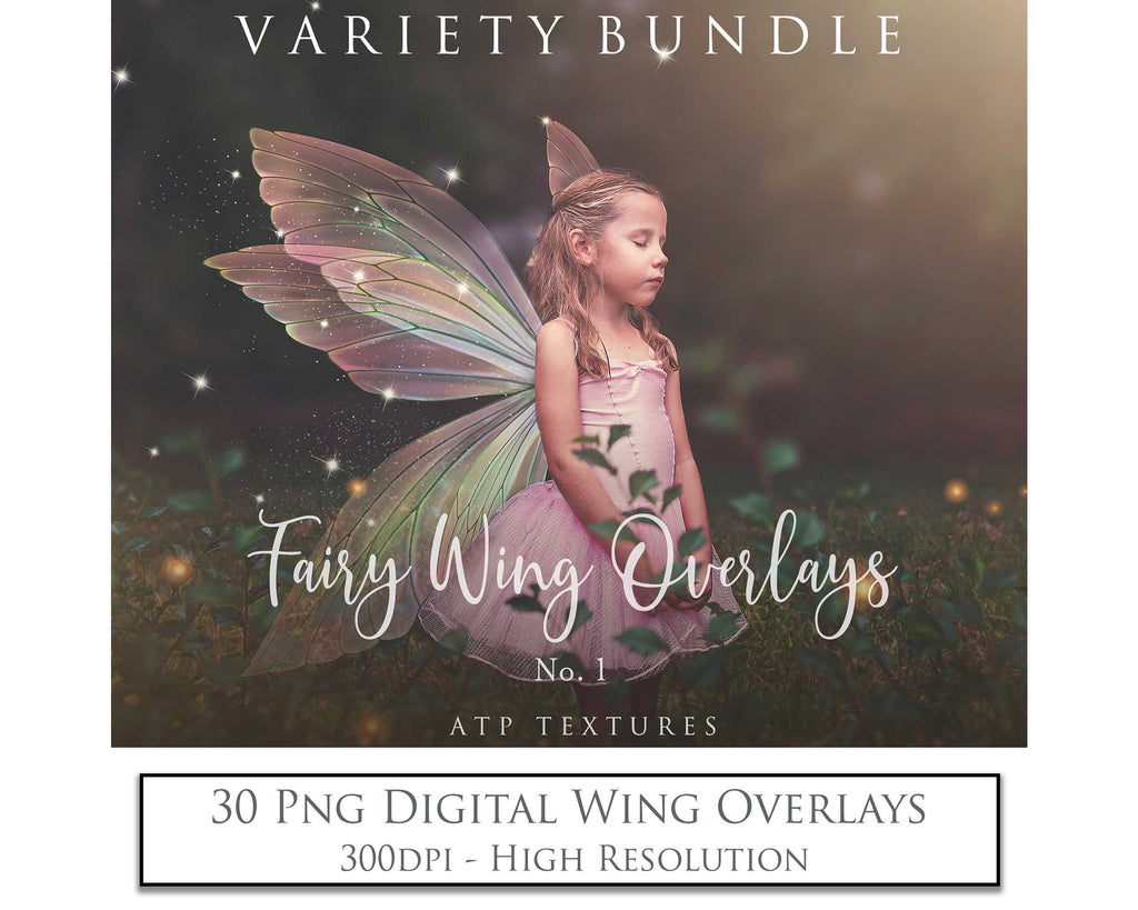 Fairy Wings Overlays For Photography, Photoshop, Digital art and Creatives. Transparent, high resolution wings for photographers. These are gorgeous PNG overlays for fantasy digital art and Child portraiture. colour, White fairy wings. Photo Overlays. Digital download. Graphic effects. ATP Textures