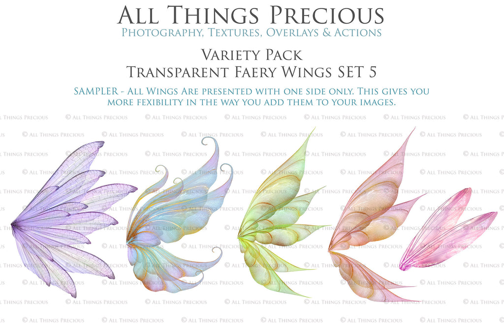 Fairy Wings Overlays For Photography, Photoshop, Digital art and Creatives. Transparent, high resolution wings for photographers. These are gorgeous PNG overlays for fantasy digital art and Child portraiture. colour, White fairy wings. Photo Overlays. Digital download. Graphic effects. ATP Textures