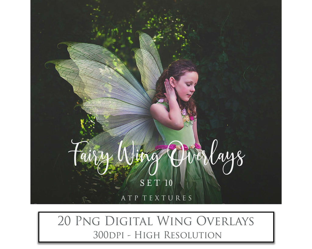 Digital Fairy Wing Overlays clipart. Png transparent see through files for photoshop. Butterfly Angel, Color, Print Photography editing. High resolution, 300dpi. Printable, Photography Graphic design assets, add on stock resources. Magical Scrapbooking design. Fairy Photographer edit. Colorful Big Bundle. ATP Textures.