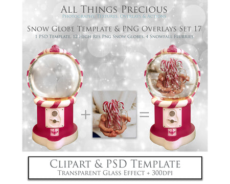 Digital Snow Globe Overlays, with snow flurries and a PSD Template included in the set. Transparent Glass Graphic Effects. Png Overlays with Photoshop Digital template file. High resolution, 300dpi. Visit the Website for more add ons, Actions, Overlays and Christmas Theme Products at ATP Textures.