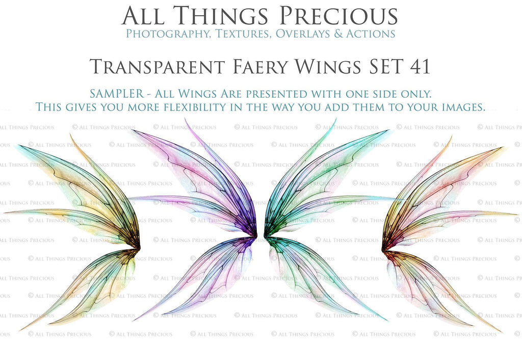 Digital Fairy Wings Overlays clipart. Png transparent see through files for photoshop. Butterfly Angel, Color, Print Photography editing. High resolution, 300dpi. Printable, Photography Graphic design assets, add on stock resources. Magical Scrapbooking design. Faery Photographer edit. Colorful Big Bundle. ATP Textures