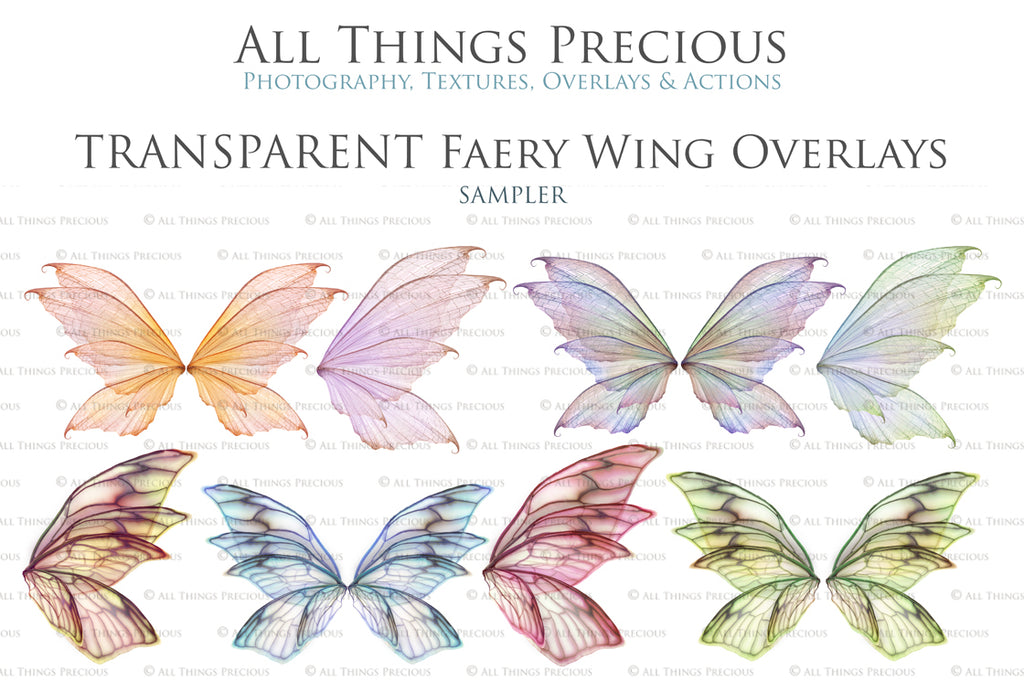 Digital Fairy Wing Overlays clipart. Png transparent see through files for photoshop. Butterfly Angel, Color, Print Photography editing. High resolution, 300dpi. Printable, Photography Graphic design assets, add on stock resources. Magical Scrapbooking design. Fairy Photographer edit. Colorful Big Bundle. ATP Textures.