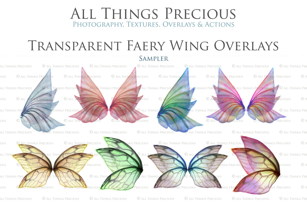 Digital Fairy Wings Overlays clipart. Png transparent see through files for photoshop. Butterfly Angel, Color, Print Photography editing. High resolution, 300dpi. Printable, Photography Graphic design assets, add on stock resources. Magical Scrapbooking design. Faery Photographer edit. Colorful Big Bundle. ATP Textures