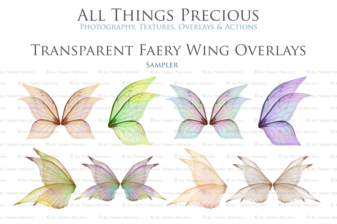 Digital Fairy Wings Overlays clipart. Png transparent see through files for photoshop. Butterfly Angel, Color, Print Photography editing. High resolution, 300dpi. Printable, Photography Graphic design assets, add on stock resources. Magical Scrapbooking design. Faery Photographer edit. Colorful Big Bundle. ATP Textures