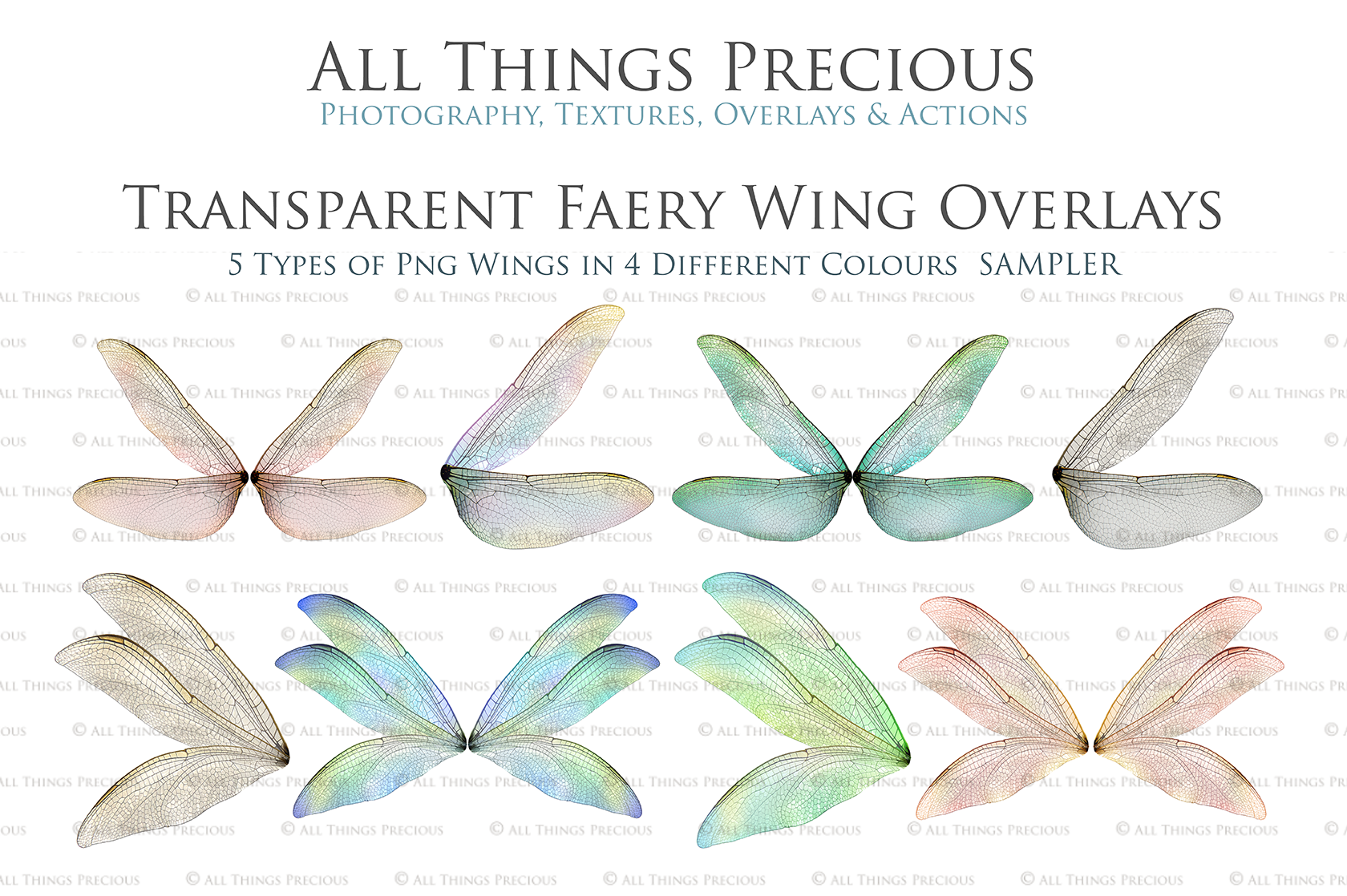 20 Png  FAIRY WING Overlays Set 7