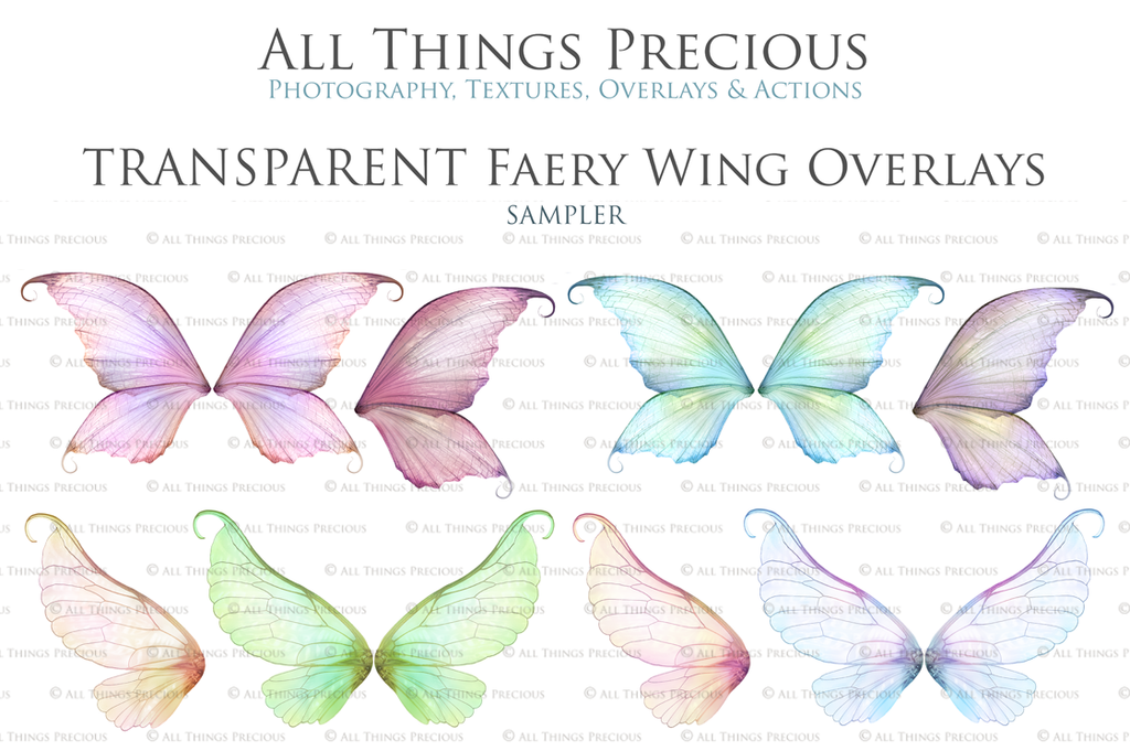 Digital Fairy Wings Overlays clipart. Png transparent see through files for photoshop. Butterfly Angel, Color, Print Photography editing. High resolution, 300dpi. Printable, Photography Graphic design assets, add on stock resources. Magical Scrapbooking design. Faery Photographer edit. Colorful Big Bundle. ATP Textures