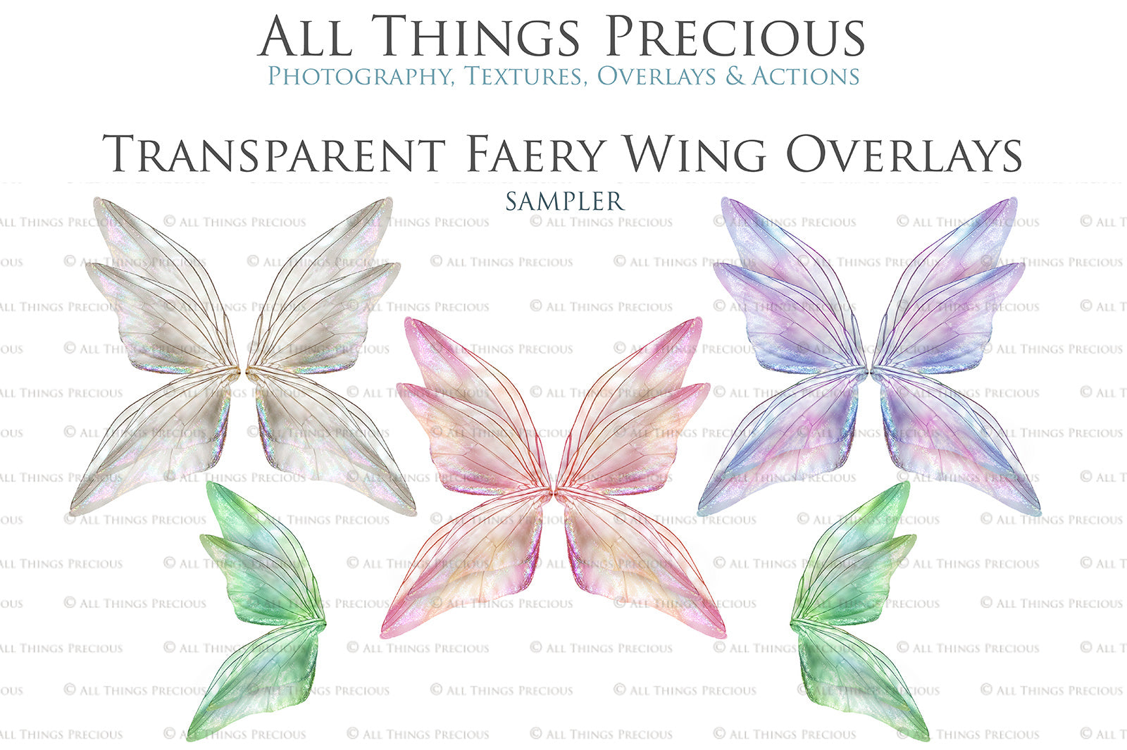 Digital Fairy Wing Overlays clipart. Png transparent see through files for photoshop. Photography editing. High resolution, 300dpi. Printable, Photography Graphic Assets, add on stock resources. Scrapbooking design. Fairy Photographer edit tools. Colourful. ATP Textures. Overlays. Actions, Printable design.
