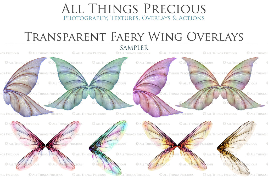 Digital Fairy Wings Overlays clipart. Png transparent see through files for photoshop. Butterfly Angel, Color, Print Photography editing. High resolution, 300dpi. Printable, Photography Graphic design assets, add on stock resources. Magical Scrapbooking design. Faery Photographer edit. Colorful Big Bundle. ATP Textures