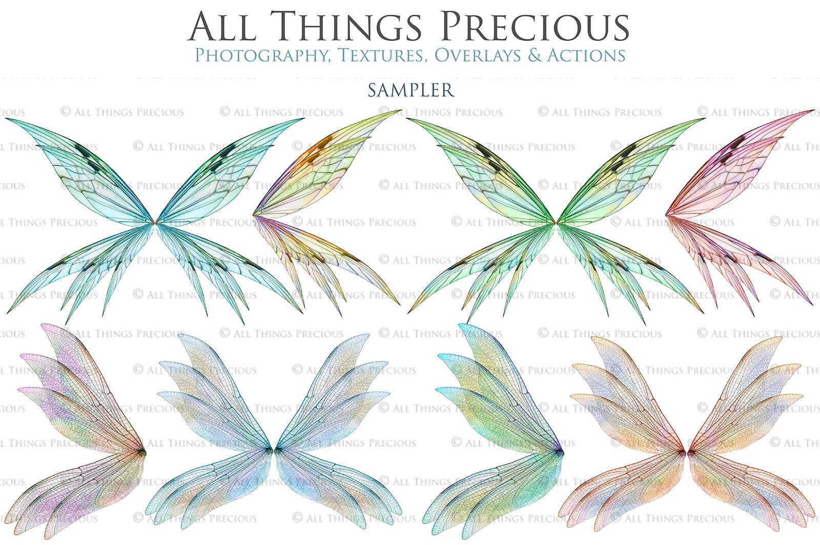 Digital Fairy Wings Overlays clipart. Png transparent see through files for photoshop. Butterfly Angel, Color, Print Photography editing. High resolution, 300dpi. Printable, Photography Graphic design assets, add on stock resources. Magical Scrapbooking design. Faery Photographer edit. Colorful Big Bundle. ATP Textures