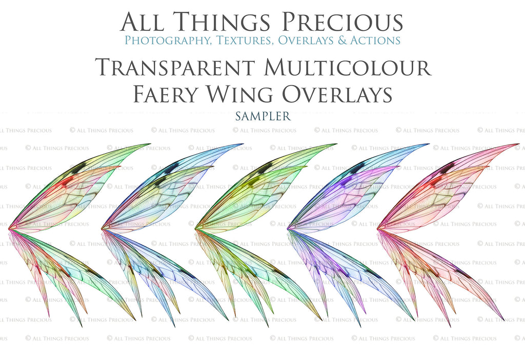 Fairy Wings Overlays For Photography, Photoshop, Digital art and Creatives. Transparent, high resolution wings for photographers. These are gorgeous PNG overlays for fantasy digital art and Child portraiture. colour, White fairy wings. Photo Overlays. Digital download. Graphic effects. ATP Textures