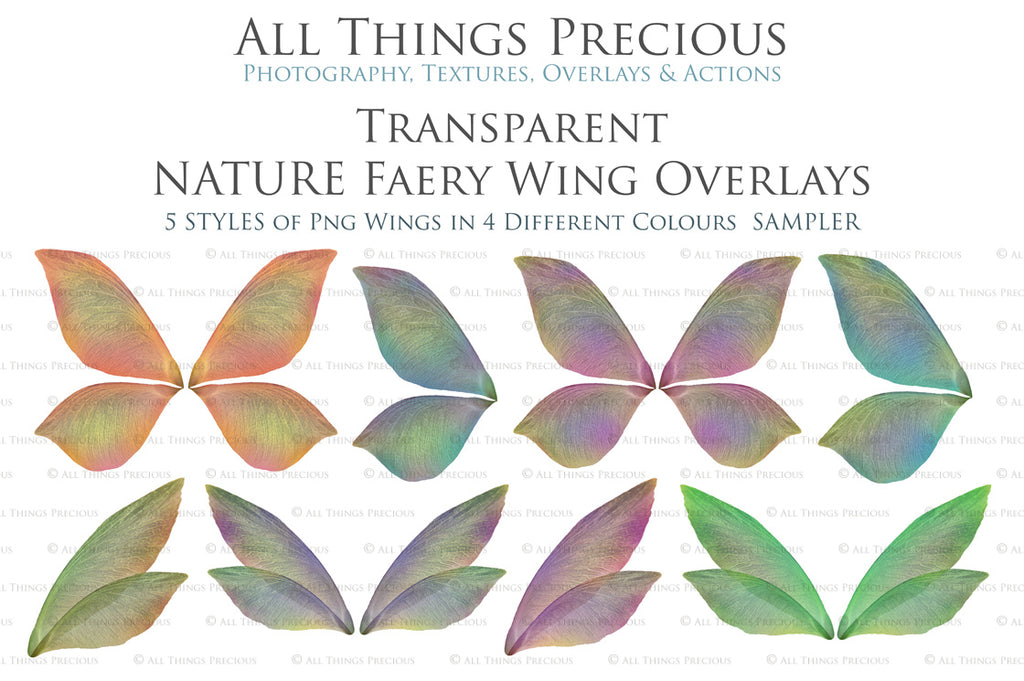 Digital Fairy Wings Overlays clipart. Png transparent see through files for photoshop. Butterfly Angel, Color, Print Photography editing. High resolution, 300dpi. Printable, Photography Graphic design assets, add on stock resources. Magical Scrapbooking design. Faery Photographer edit. Colorful Big Bundle. ATP Textures