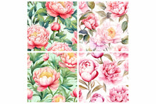 Load image into Gallery viewer, PEONY WATERCOLOUR Digital Papers Set 2
