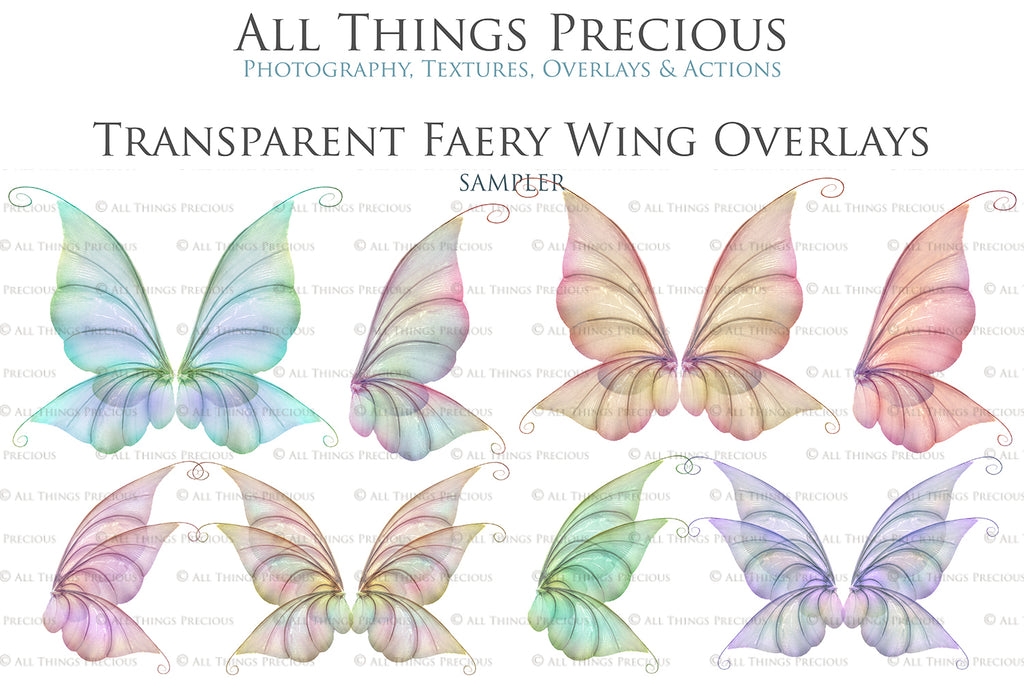 Digital Fairy Wing Overlays clipart. Png transparent see through files for photoshop. Butterfly Angel, Color, Print Photography editing. High resolution, 300dpi. Printable, Photography Graphic design assets, add on stock resources. Magical Scrapbooking design. Fairy Photographer edit. Colorful Big Bundle. ATP Textures.