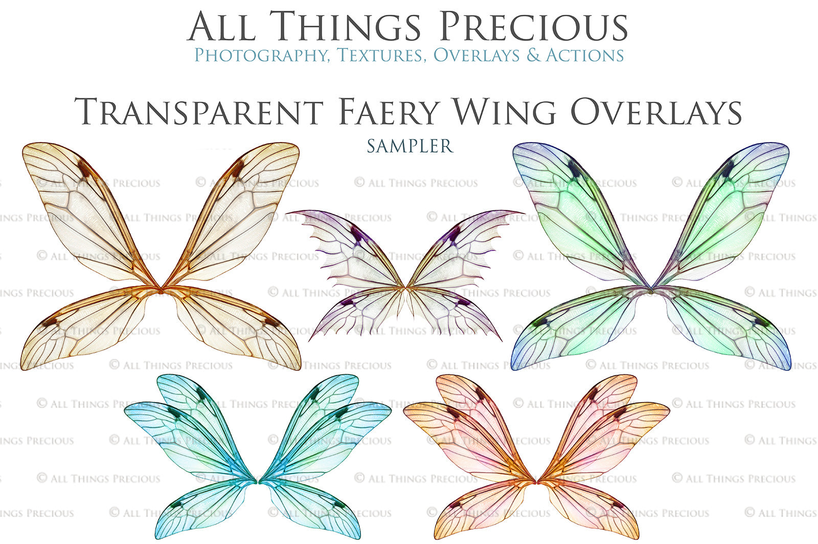 Fairy Wings Overlays For Photography, Photoshop, Digital art and Creatives. Transparent, high resolution wings for photographers. These are gorgeous PNG overlays for fantasy digital art and Child portraiture. colour, White fairy wings. Photo Overlays. Digital download. Graphic effects. ATP Textures