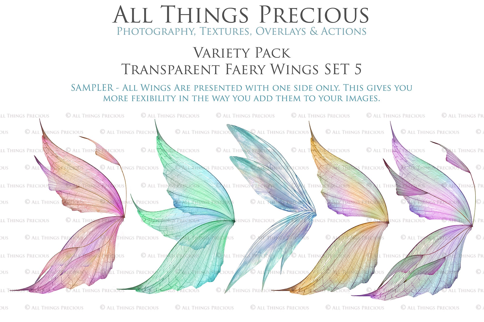 Fairy Wings Overlays For Photography, Photoshop, Digital art and Creatives. Transparent, high resolution wings for photographers. These are gorgeous PNG overlays for fantasy digital art and Child portraiture. colour, White fairy wings. Photo Overlays. Digital download. Graphic effects. ATP Textures