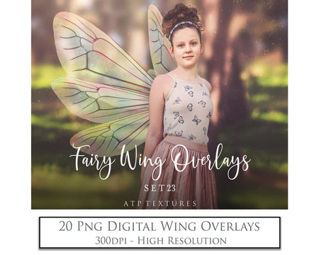 Digital Fairy Wings Overlays clipart. Png transparent see through files for photoshop. Butterfly Angel, Color, Print Photography editing. High resolution, 300dpi. Printable, Photography Graphic design assets, add on stock resources. Magical Scrapbooking design. Faery Photographer edit. Colorful Big Bundle. ATP Textures