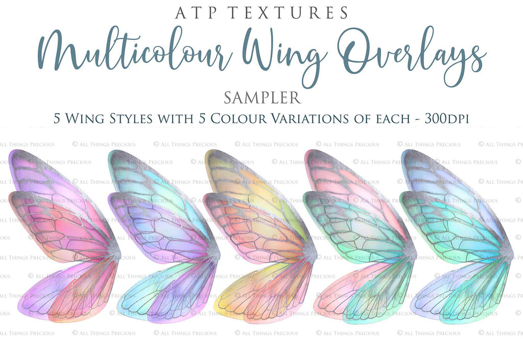 Fairy Wings Overlays For Photography, Photoshop, Digital art and Creatives. Transparent, high resolution wings for photographers. These are gorgeous PNG overlays for fantasy digital art and Child portraiture. colour, White fairy wings. Photo Overlays. Digital download. Graphic effects. ATP Textures