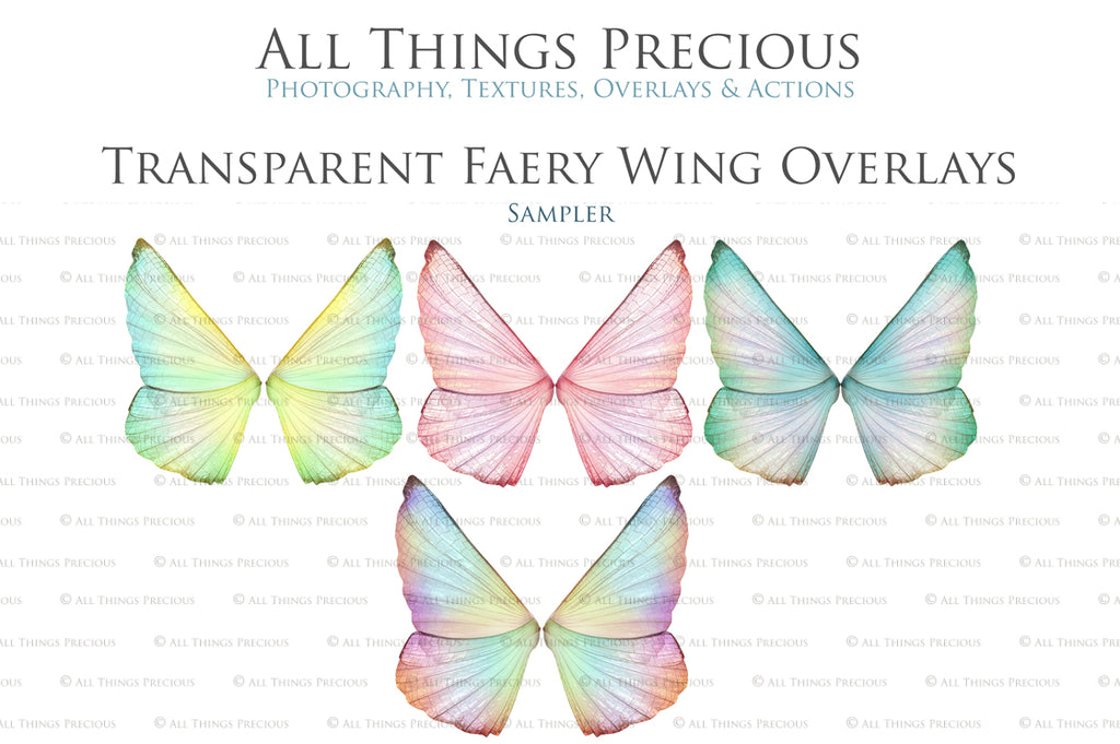 Digital Fairy Wings Overlays clipart. Png transparent see through files for photoshop. Butterfly Angel, Color, Print Photography editing. High resolution, 300dpi. Printable, Photography Graphic design assets, add on stock resources. Magical Scrapbooking design. Faery Photographer edit. Colorful Big Bundle. ATP Textures