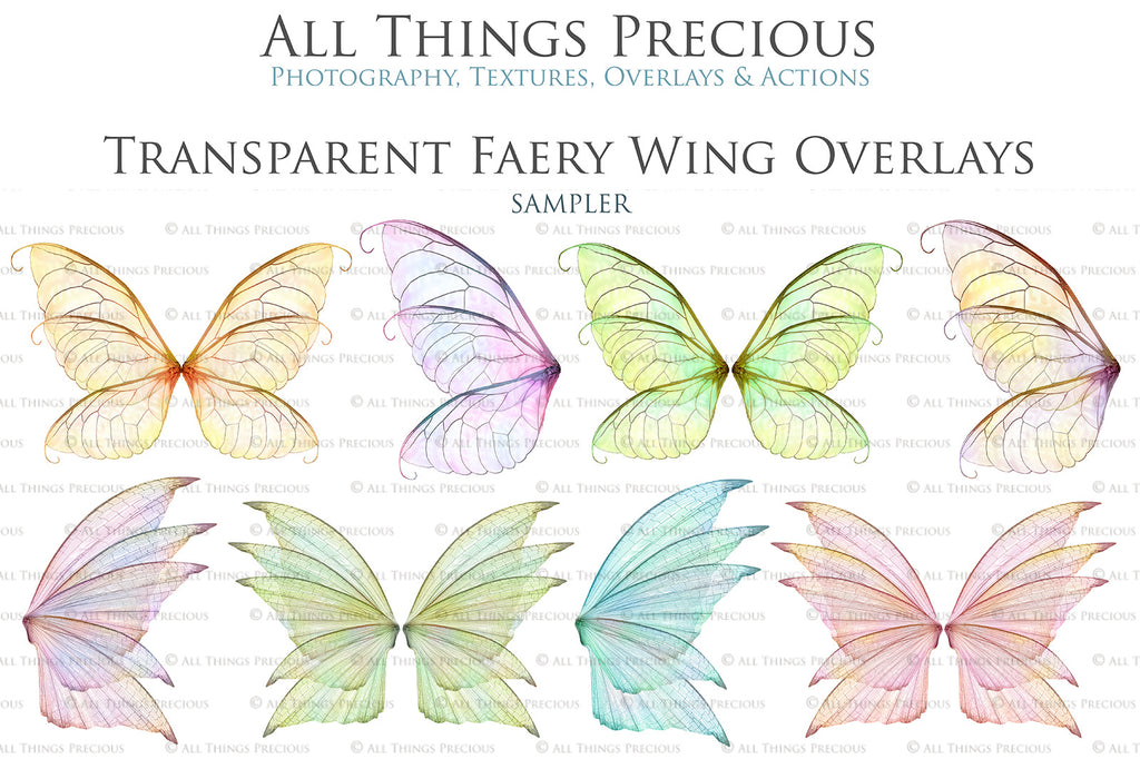 Digital Fairy Wing Overlays clipart. Png transparent see through files for photoshop. Butterfly Angel, Color, Print Photography editing. High resolution, 300dpi. Printable, Photography Graphic design assets, add on stock resources. Magical Scrapbooking design. Fairy Photographer edit. Colorful Big Bundle. ATP Textures.