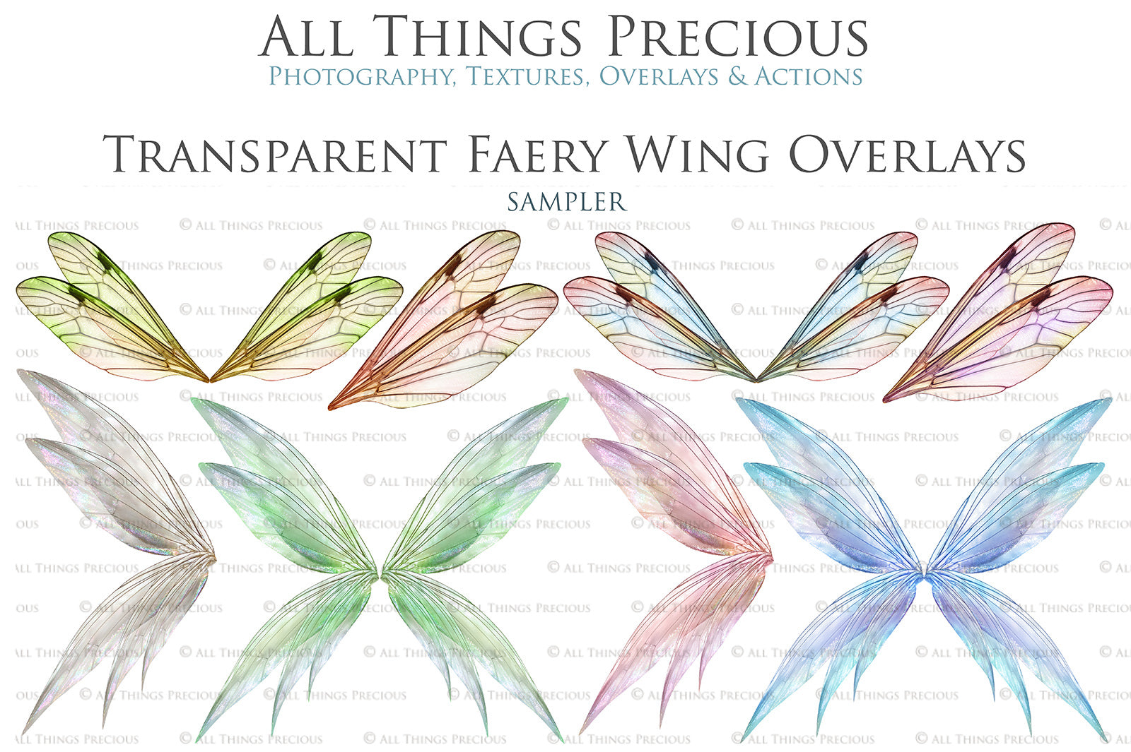 Digital Fairy Wing Overlays clipart. Png transparent see through files for photoshop. Butterfly Angel, Color, Print Photography editing. High resolution, 300dpi. Printable, Photography Graphic design assets, add on stock resources. Magical Scrapbooking design. Fairy Photographer edit. Colorful Big Bundle. ATP Textures.