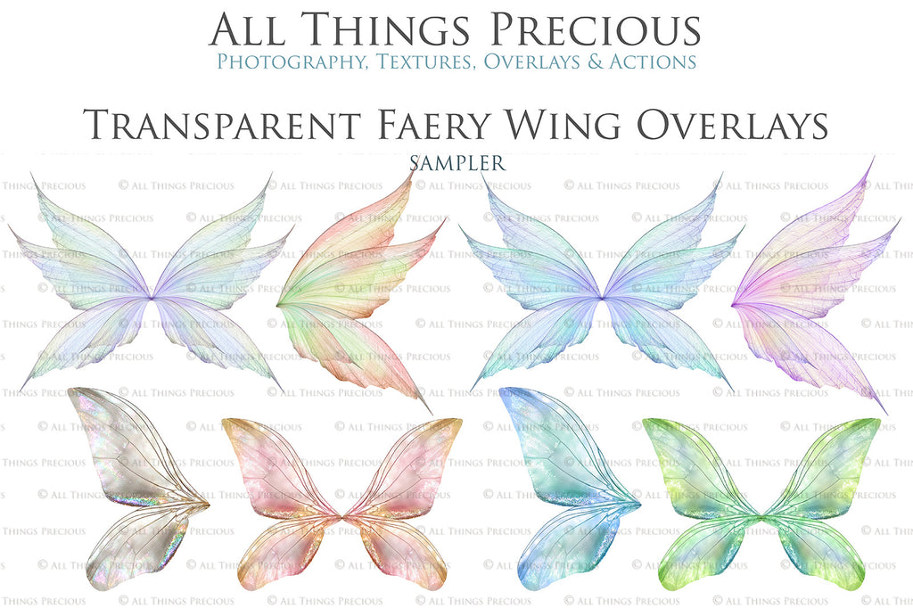 Digital Fairy Wing Overlays clipart. Png transparent see through files for photoshop. Butterfly Angel, Color, Print Photography editing. High resolution, 300dpi. Printable, Photography Graphic design assets, add on stock resources. Magical Scrapbooking design. Faery Photographer edit. Colorful Big Bundle. ATP Textures.