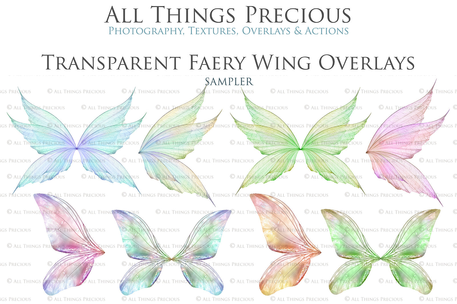 Digital Fairy Wings Overlays clipart. Png transparent see through files for photoshop. Butterfly Angel, Color, Print Photography editing. High resolution, 300dpi. Printable, Photography Graphic design assets, add on stock resources. Magical Scrapbooking design. Faery Photographer edit. Colorful Big Bundle. ATP Textures