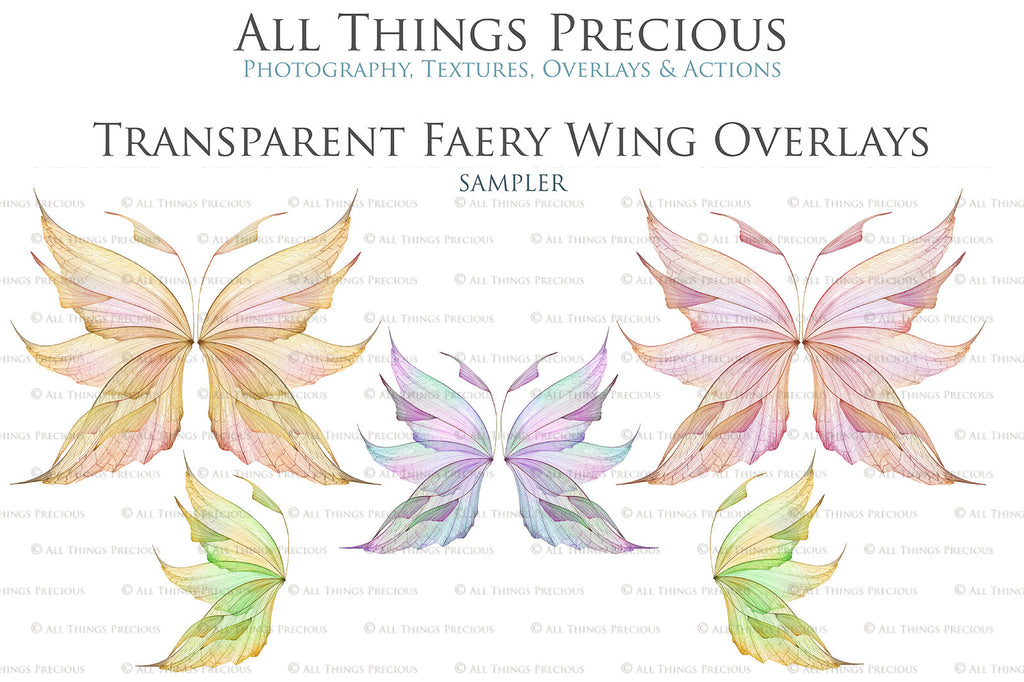 Digital Fairy Wings Overlays clipart. Png transparent see through files for photoshop. Butterfly Angel, Color, Print Photography editing. High resolution, 300dpi. Printable, Photography Graphic design assets, add on stock resources. Magical Scrapbooking design. Faery Photographer edit. Colorful Big Bundle. ATP Textures