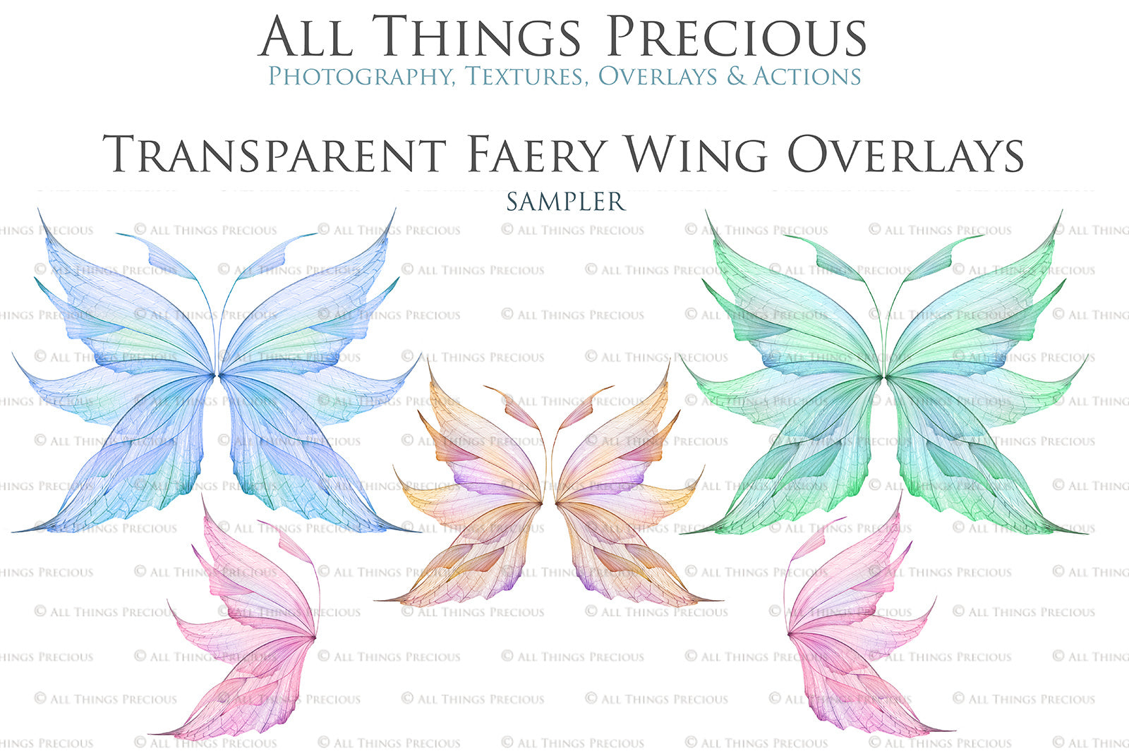 Digital Fairy Wings Overlays clipart. Png transparent see through files for photoshop. Butterfly Angel, Color, Print Photography editing. High resolution, 300dpi. Printable, Photography Graphic design assets, add on stock resources. Magical Scrapbooking design. Faery Photographer edit. Colorful Big Bundle. ATP Textures